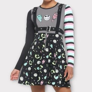 Disney The Nightmare Before Christmas Oogie's Boys Harness‎ Suspender Skirt NWT